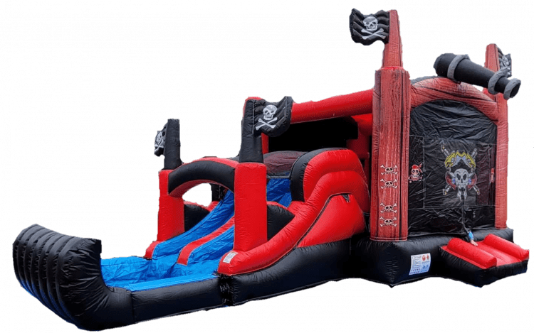 Pirate Double Slide Bounce House Wet Option