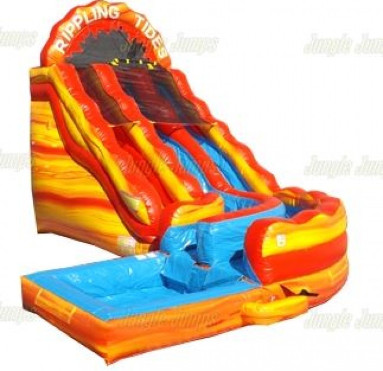 Rippling Tides 18 FT Dual Water Slide Wet Option